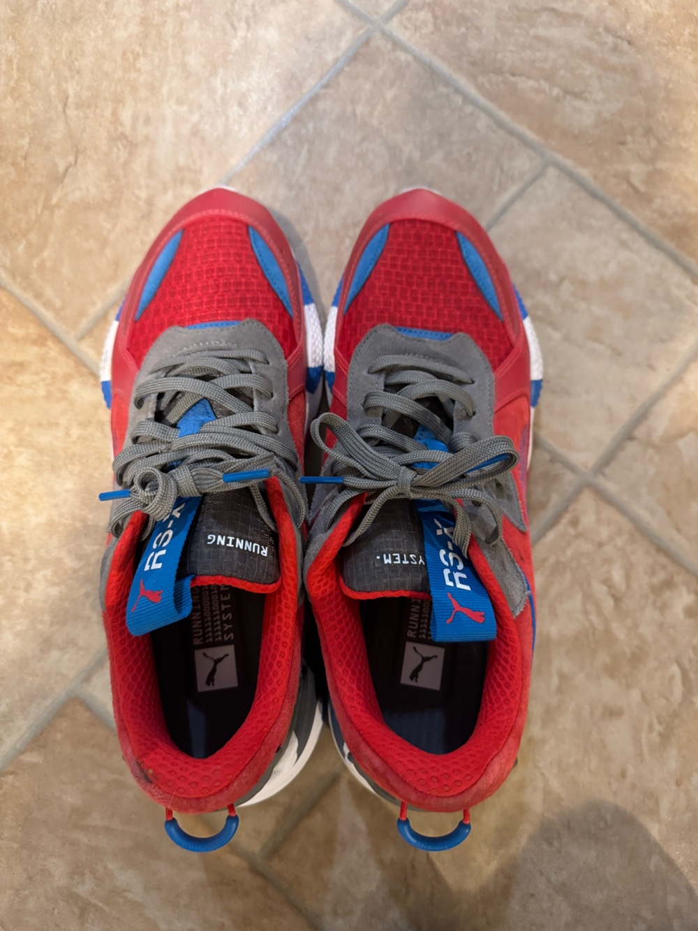Puma l' RS-X Red & Blue Athletic Shoes